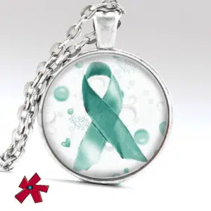 Cabochon ketting Green Ribbon